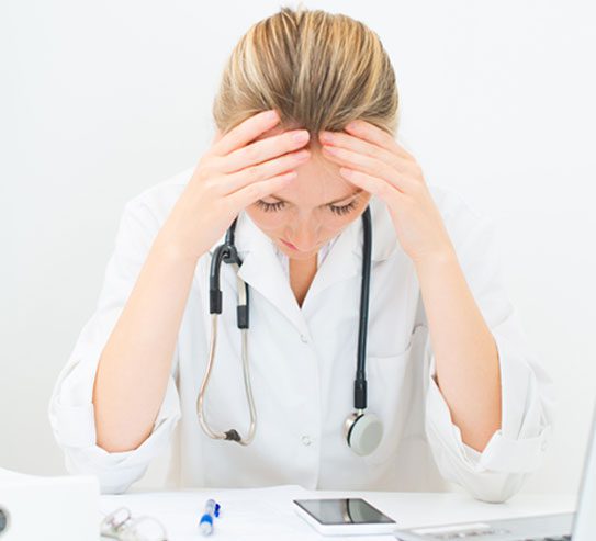 Doctor tired of working