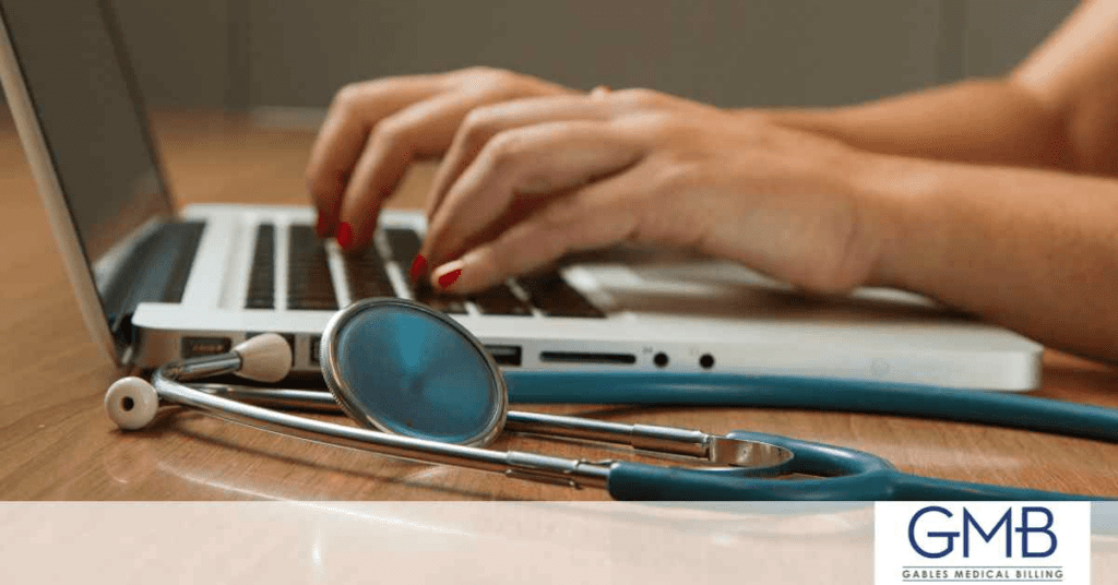 Doctor Searching For Billing Expert on Laptop